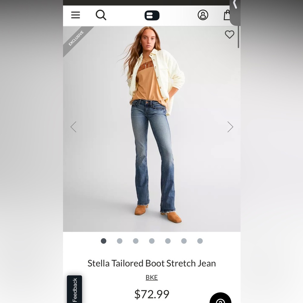 BKE Stella Jeans Low Rise Tailored Bootcut